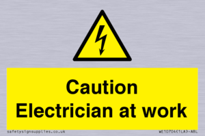 Caution Electrician at work
